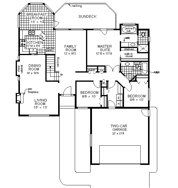 House Design - European Floor Plan - Main Floor Plan #18-149