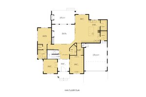 Floor Plan - Main Floor for Contemporary House Plan #1066-224 - 4 bed, 4.5 bath
