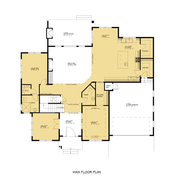 Contemporary Floor Plan - Main Floor Plan #1066-224
