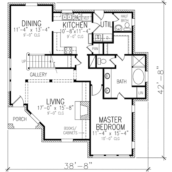 Architectural House Design - European Floor Plan - Main Floor Plan #410-390