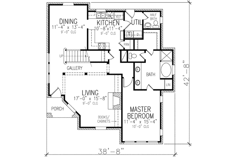Home Plan - Floor Plan - Main Floor for European House Plan #410-390 - 3 bed, 2.5 bath