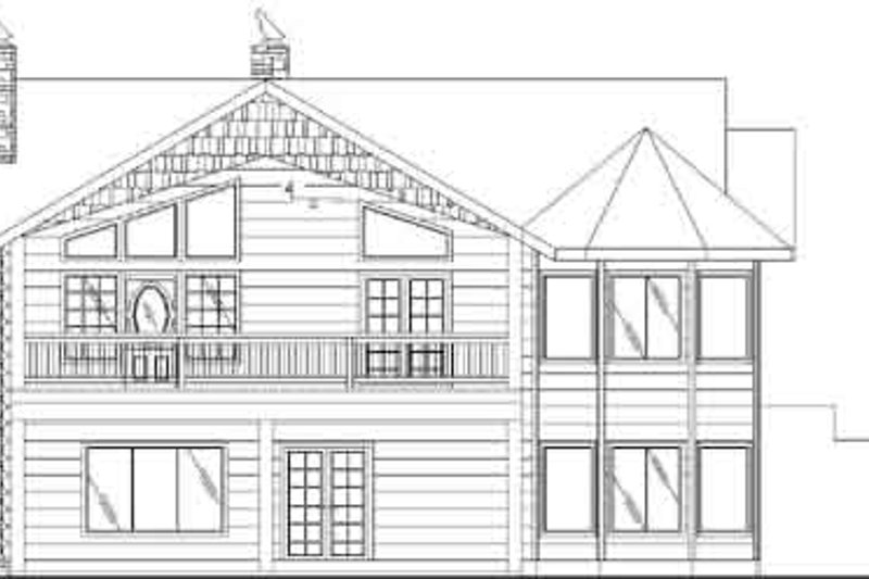 Home Plan - Exterior - Rear Elevation for Traditional House Plan #117-332 - 2 bed, 2 bath