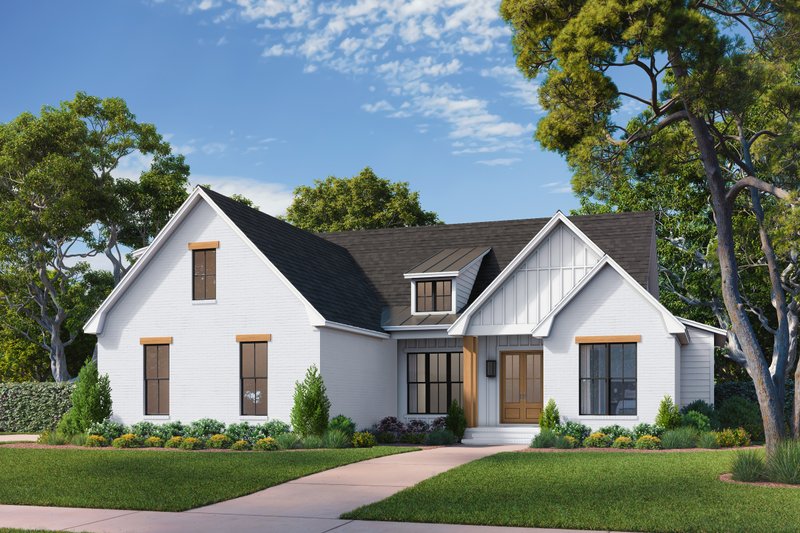 Dream House Plan - Exterior - Front Elevation 3 for Farmhouse House Plan #430-393 - 4 bed, 2 bath