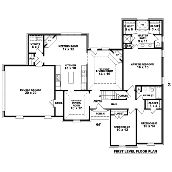 European Floor Plan - Main Floor Plan #81-13755