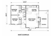 Tudor Style House Plan - 2 Beds 1 Baths 775 Sq/Ft Plan #116-113 