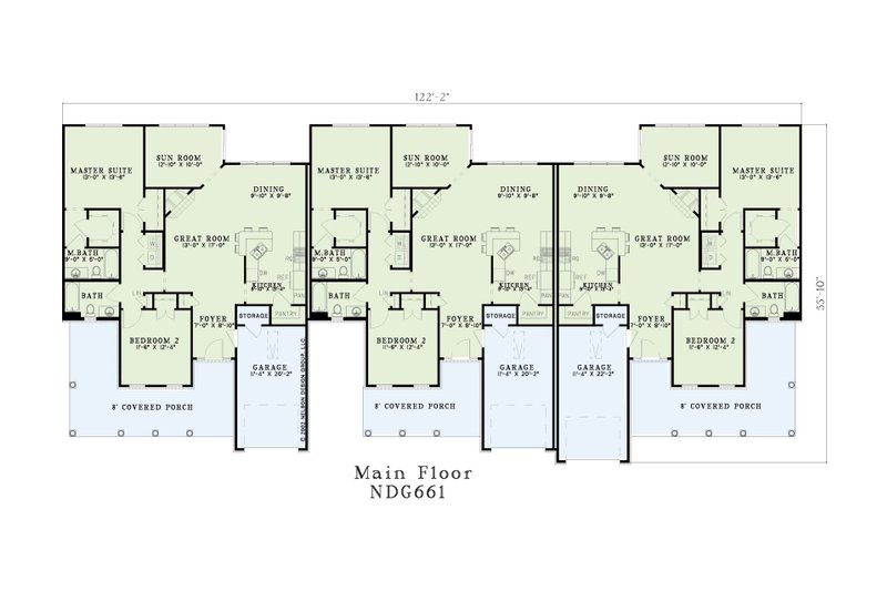 Dream House Plan - Floor Plan - Main Floor for Traditional House Plan #17-573 - 2 bed, 2 bath