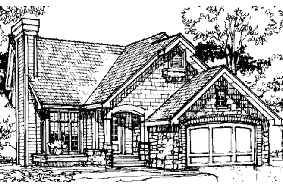 Exterior - Other Elevation for European House Plan #320-342 - 3 bed, 2.5 bath
