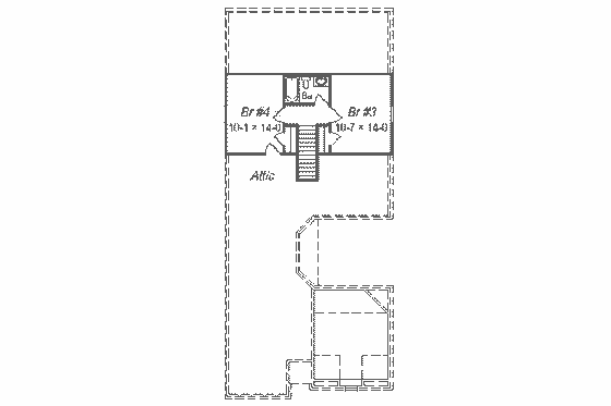 Floor Plan - Upper Floor for European House Plan #329-222 - 4 bed, 3 bath