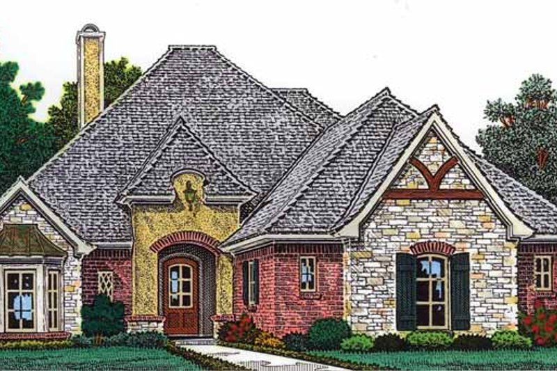 House Blueprint - Country Exterior - Front Elevation Plan #310-1251