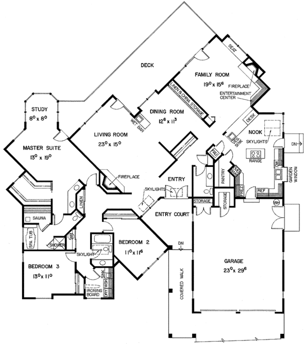 Dream House Plan - Country Floor Plan - Main Floor Plan #60-689