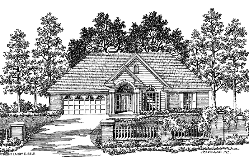 Architectural House Design - Exterior - Front Elevation 3 for Ranch House Plan #952-278 - 3 bed, 2 bath