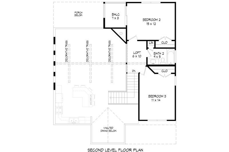 Dream House Plan - Floor Plan - Upper Floor for Farmhouse House Plan #932-703 - 3 bed, 2.5 bath