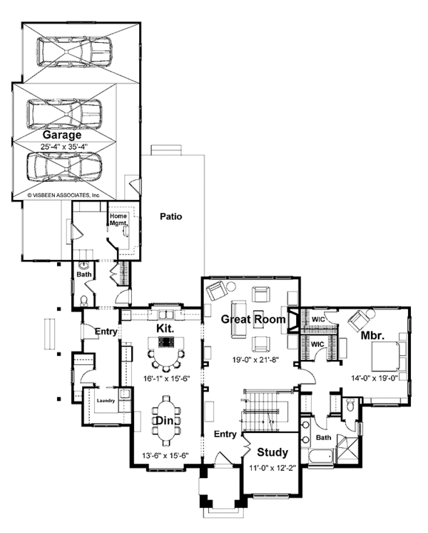 European Floor Plan - Main Floor Plan #928-16
