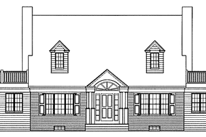 House Blueprint - Colonial Exterior - Front Elevation Plan #1051-17