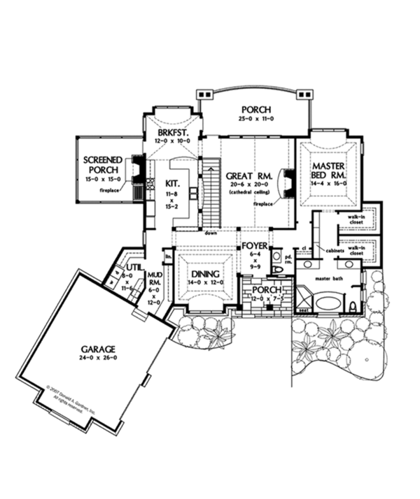 Architectural House Design - European Floor Plan - Main Floor Plan #929-901