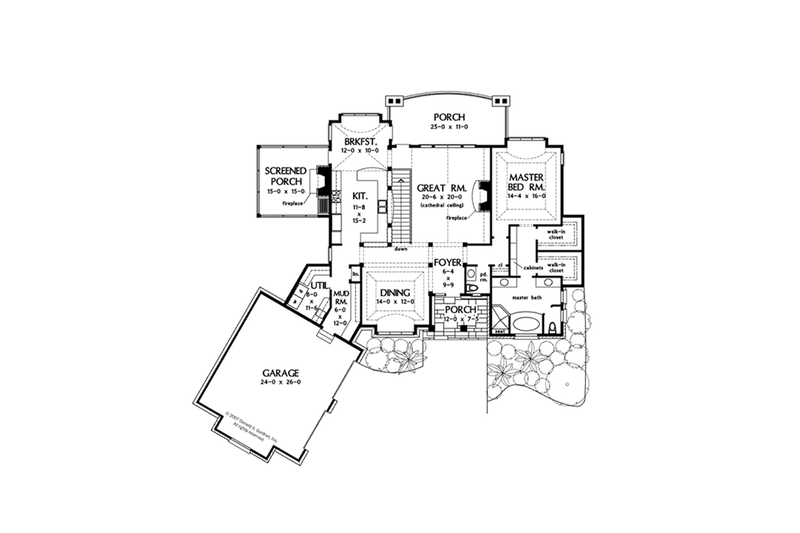Dream House Plan - Floor Plan - Main Floor for European House Plan #929-901 - 3 bed, 3.5 bath