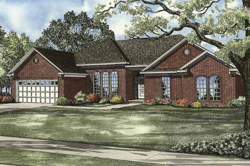 Dream House Plan - Exterior - Front Elevation 3 for Ranch House Plan #17-3094 - 4 bed, 2 bath