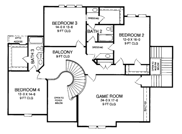 Dream House Plan - Country Floor Plan - Upper Floor Plan #952-276