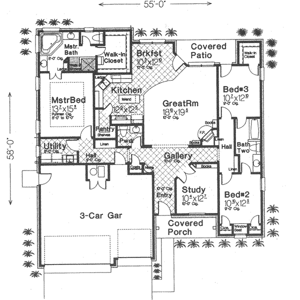 Traditional Floor Plan - Main Floor Plan #310-311