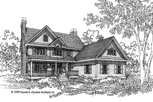 Exterior - Front Elevation 3 for Country House Plan #929-424 - 4 bed, 2.5 bath