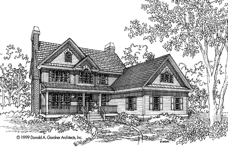 Dream House Plan - Exterior - Front Elevation 3 for Country House Plan #929-424 - 4 bed, 2.5 bath
