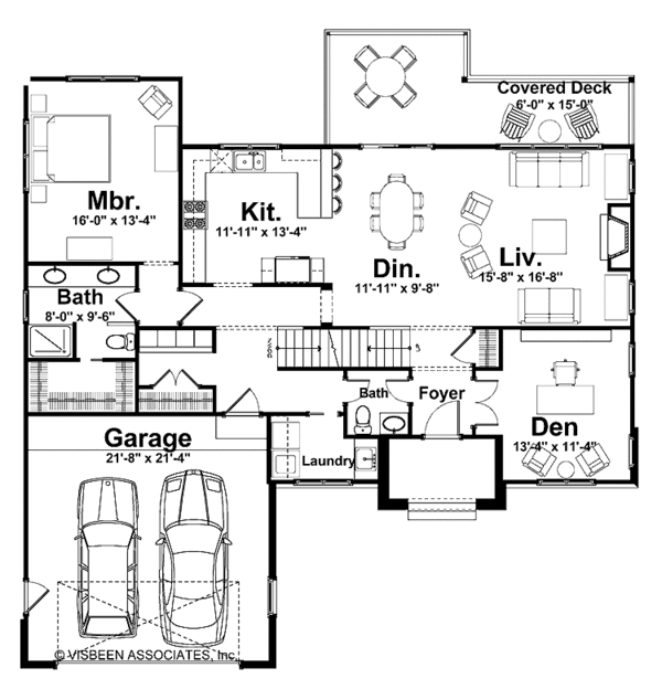 Architectural House Design - Craftsman Floor Plan - Main Floor Plan #928-124