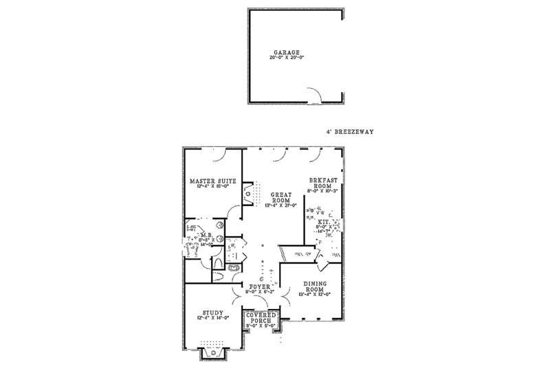 Country Style House Plan - 3 Beds 2.5 Baths 2135 Sq Ft Plan #17-2683 