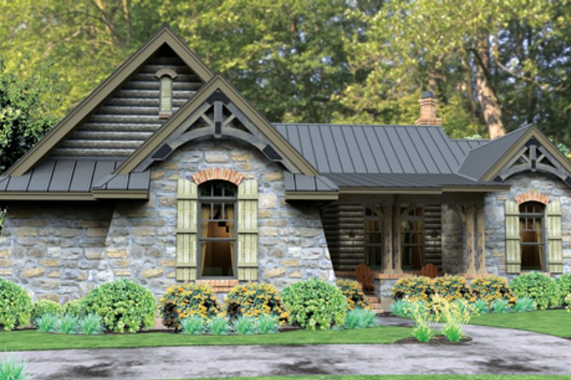 Home Plan - Exterior - Front Elevation 3 for Bungalow House Plan #120-245 - 3 bed, 2.5 bath