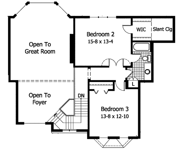 House Plan Design - Traditional Floor Plan - Upper Floor Plan #51-775
