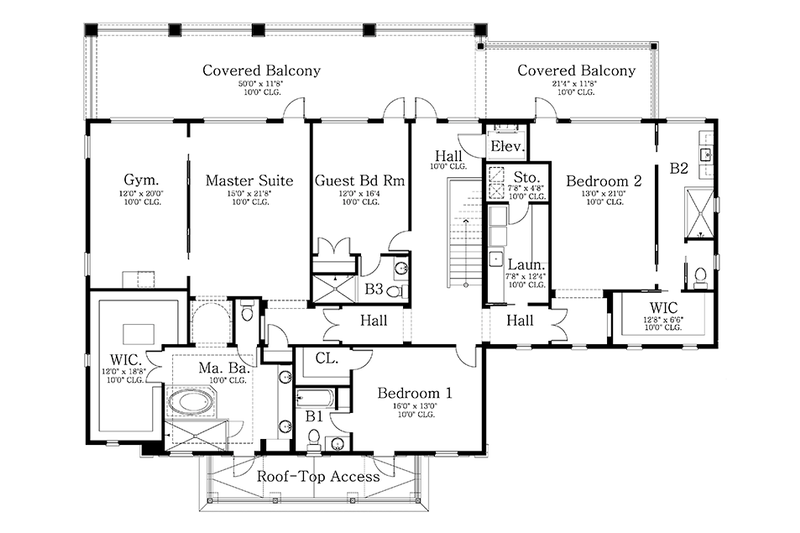 Dream House Plan - Floor Plan - Upper Floor for Classical House Plan #1058-83 - 4 bed, 4.5 bath