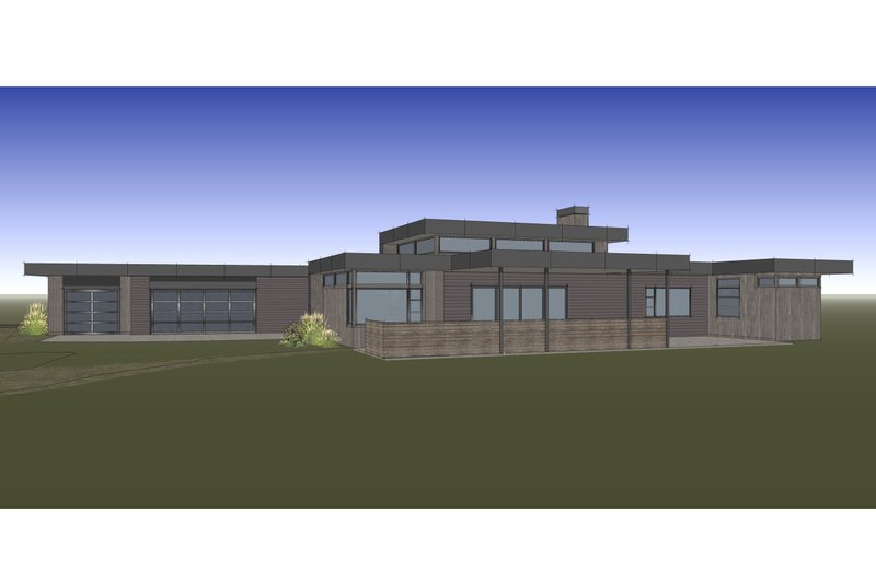 House Blueprint - Modern Exterior - Front Elevation Plan #892-37