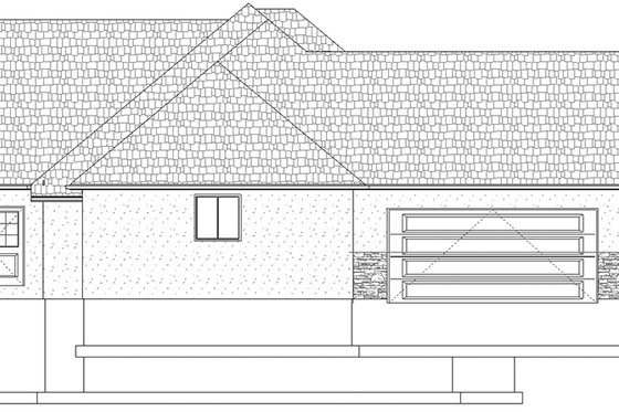 Exterior - Other Elevation 2 for Ranch House Plan #1060-26 - 5 bed, 3.5 bath
