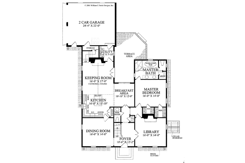 Dream House Plan - Floor Plan - Main Floor for Colonial House Plan #137-341 - 3 bed, 3.5 bath