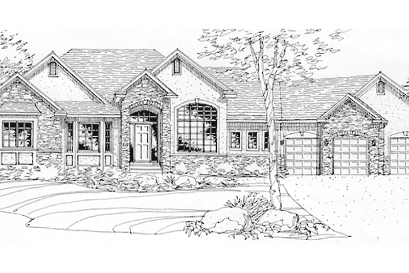 Home Plan - European Exterior - Front Elevation Plan #320-1483