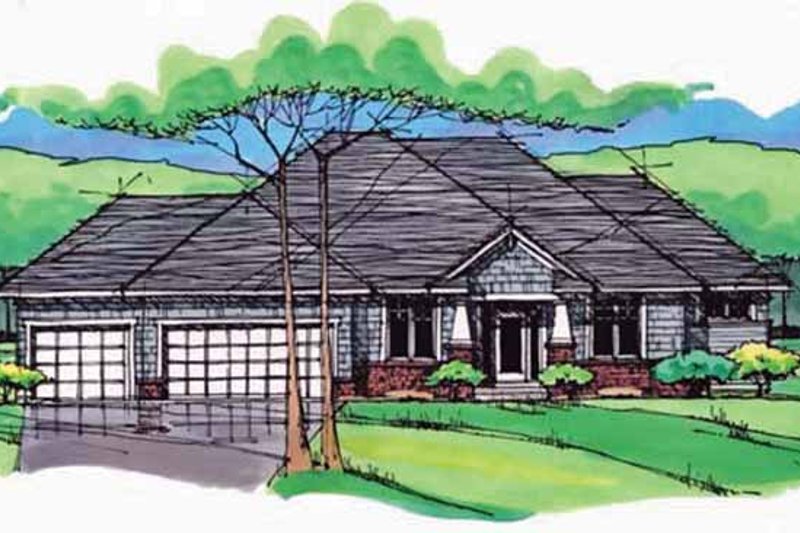 Dream House Plan - Craftsman Exterior - Front Elevation Plan #51-982