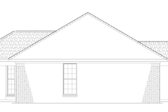Exterior - Other Elevation for Colonial House Plan #17-3129 - 3 bed, 2 bath
