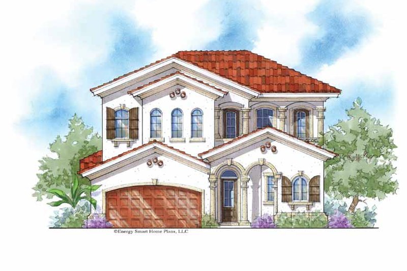 Architectural House Design - Mediterranean Exterior - Front Elevation Plan #938-25