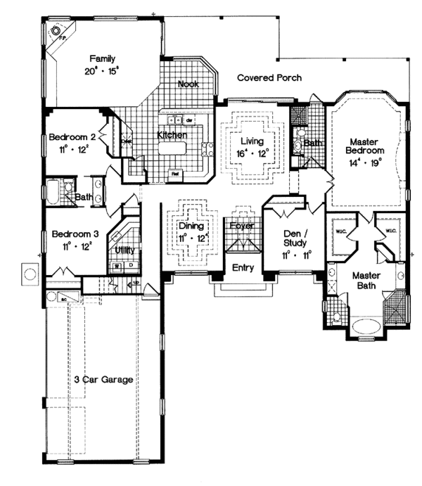 Home Plan - European Floor Plan - Main Floor Plan #417-656