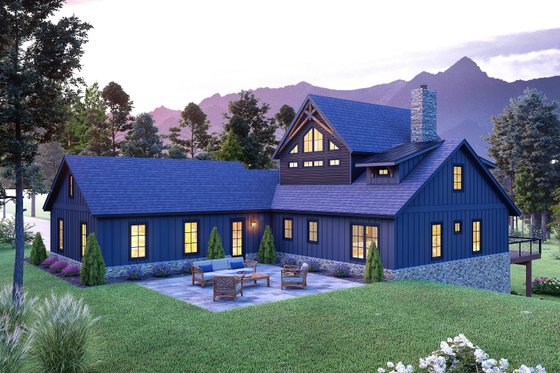 Exterior - Rear Elevation for Contemporary House Plan #932-1170 - 4 bed, 4 bath