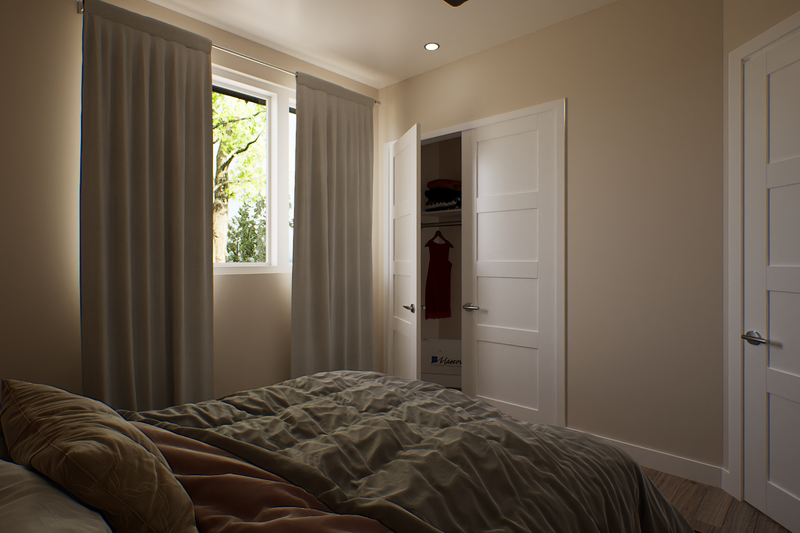 House Plan Design - Interior - Bedroom for Contemporary House Plan #48-1097 - 1 bed, 1 bath