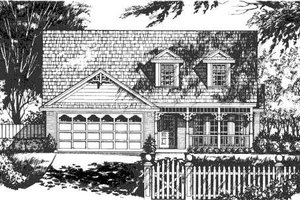 Country Exterior - Front Elevation Plan #40-412
