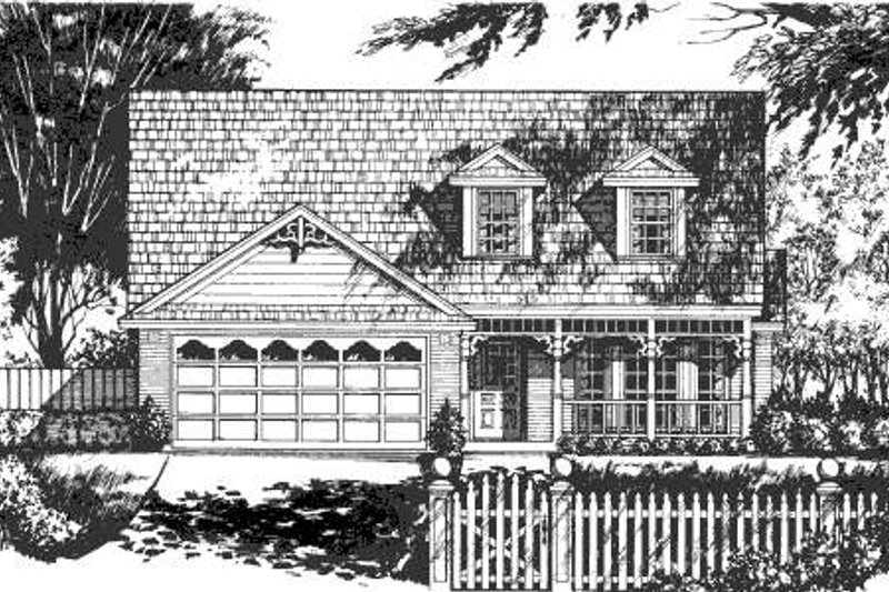 Country Style House Plan - 3 Beds 2 Baths 1583 Sq/Ft Plan #40-412