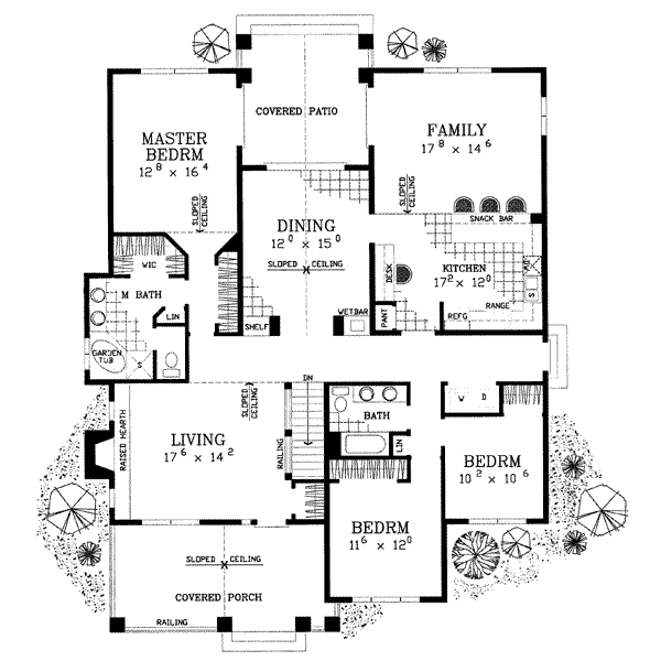 Dream House Plan - Cottage Floor Plan - Main Floor Plan #72-128