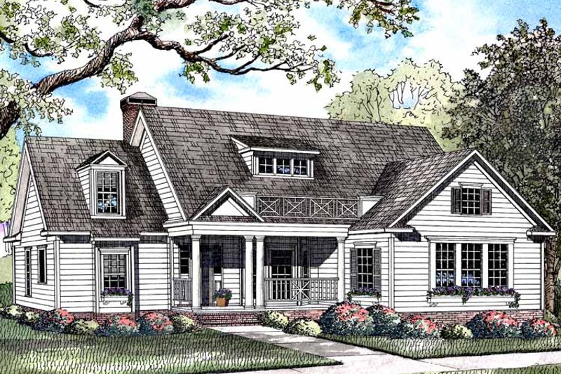 Home Plan - Exterior - Front Elevation 3 for Colonial House Plan #17-2973 - 4 bed, 3 bath