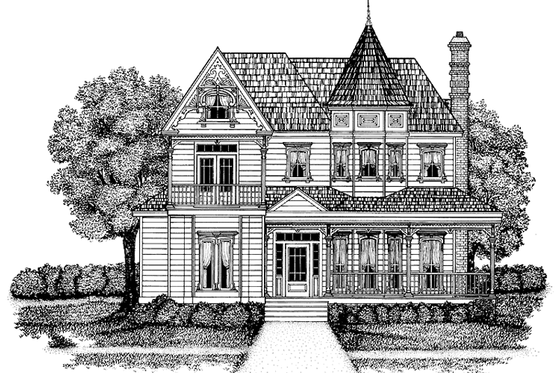 Dream House Plan - Victorian Exterior - Front Elevation Plan #1014-29