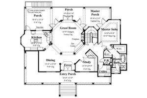 Floor Plan - Main Floor for Victorian House Plan #930-171 - 3 bed, 3.5 bath