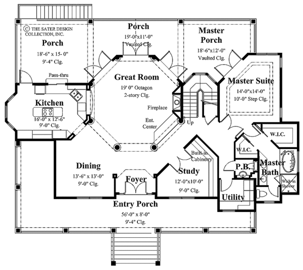 Architectural House Design - Victorian Floor Plan - Main Floor Plan #930-171