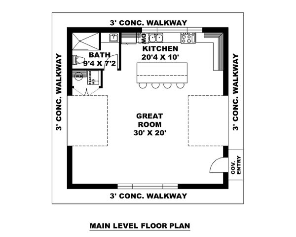 Contemporary Floor Plan - Main Floor Plan #117-993