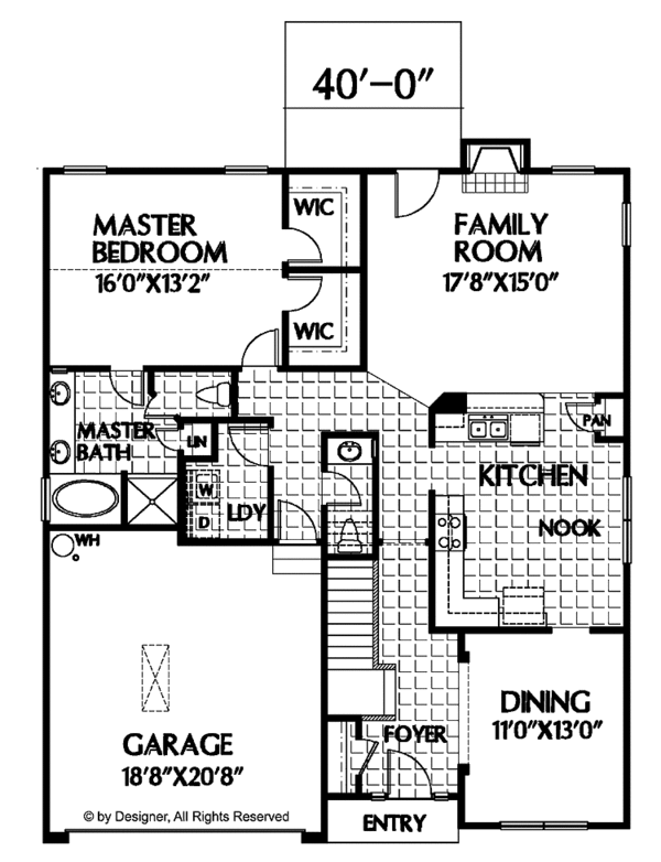 House Plan Design - Country Floor Plan - Main Floor Plan #999-59