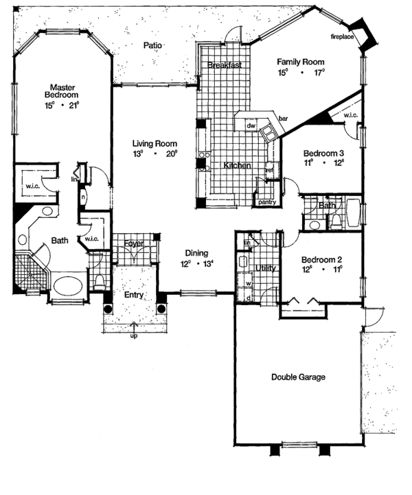 Home Plan - Contemporary Floor Plan - Main Floor Plan #417-533